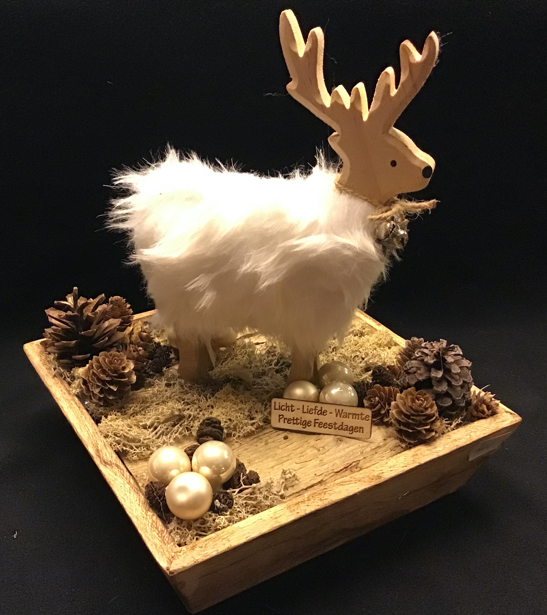 Rendier kerststukje